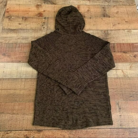 Just junkies mens ribbed hooded sweater in green pine twist - M - Picture 5 of 7